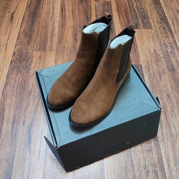 Thursday Boot Co Cognac Suede Duchess Womens Chelsea Casual Boots Size 10 - Picture 1 of 4